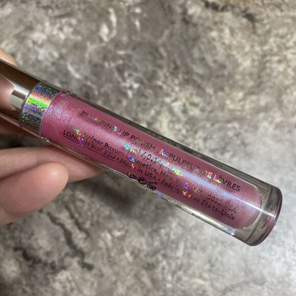 BUXOM Full On Plumping Lip Polish Top Coat Iris Full Size Authentic holo NWOB - Picture 3 of 4